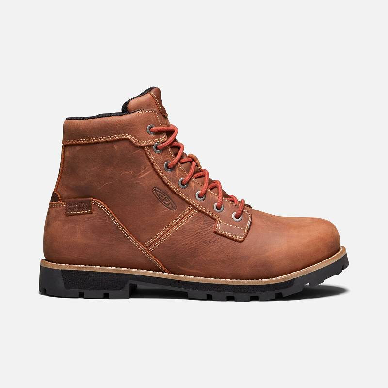 Keen Seattle Waterproof 6" Aluminum Toe Arbeitsschuhe Herren DE-51897 Gingerbread/Brick Red - Keen H